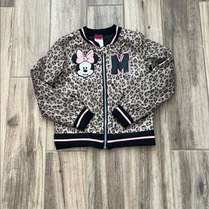 Leopard Print Minnie Mouse Varsity Jacket